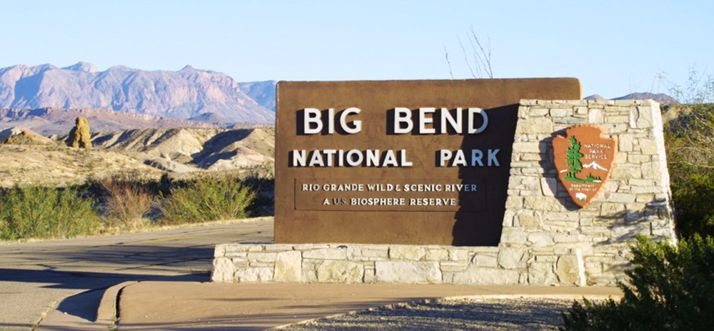 Big Bend National Park entrance sign